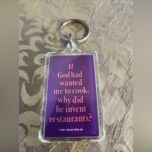 1987 Button  Up Troy Mi Novelty Funny Keyring Gift If God Wanted Me To Cook …